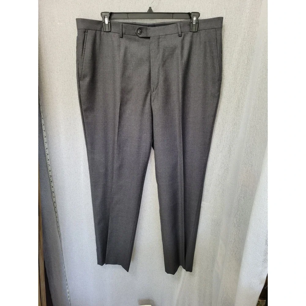 Jos. A. Bank Suit Mens 48R Wool Traveler Chelsea Gray Tailored Fit 2pc Business